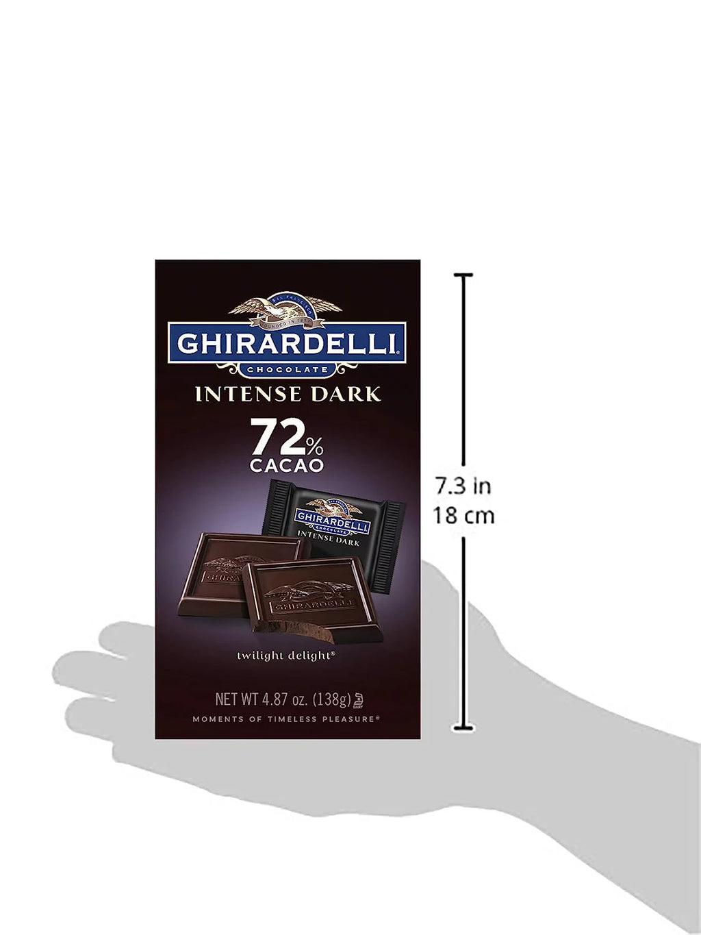 72% Cacao Dark Chocolate Squares (Pack Of 3) T543