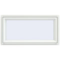 White Vinyl Awning Window with Fiberglass Mesh Screen V91525