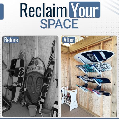 Adjustable Surfboard Storage Rack, 4 Board Wall Mount X603