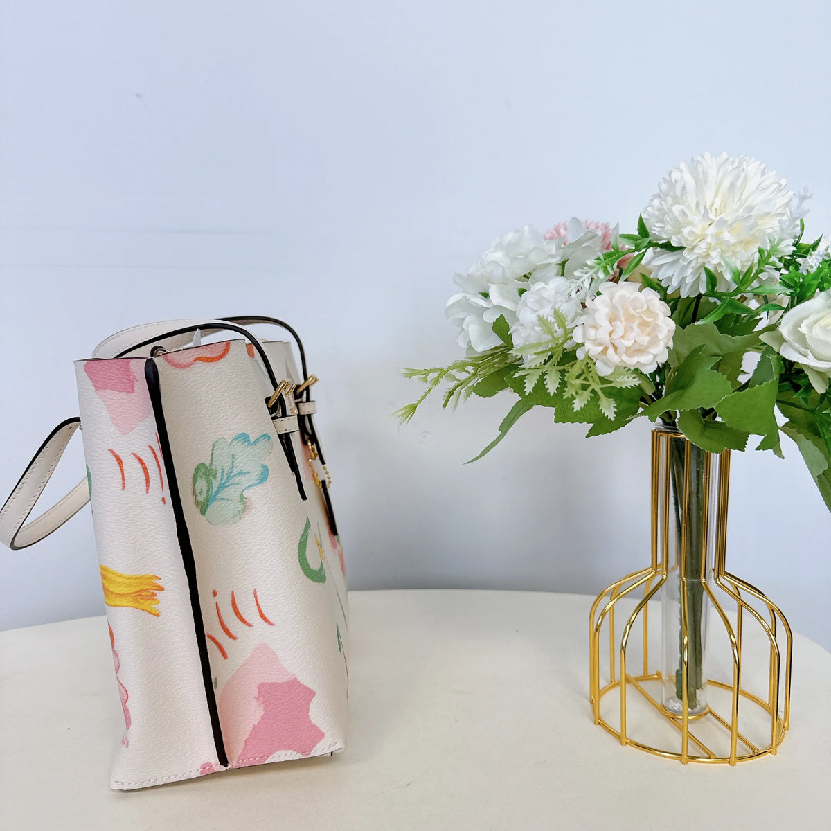 Chalk Multi Floral Print Tote N62850