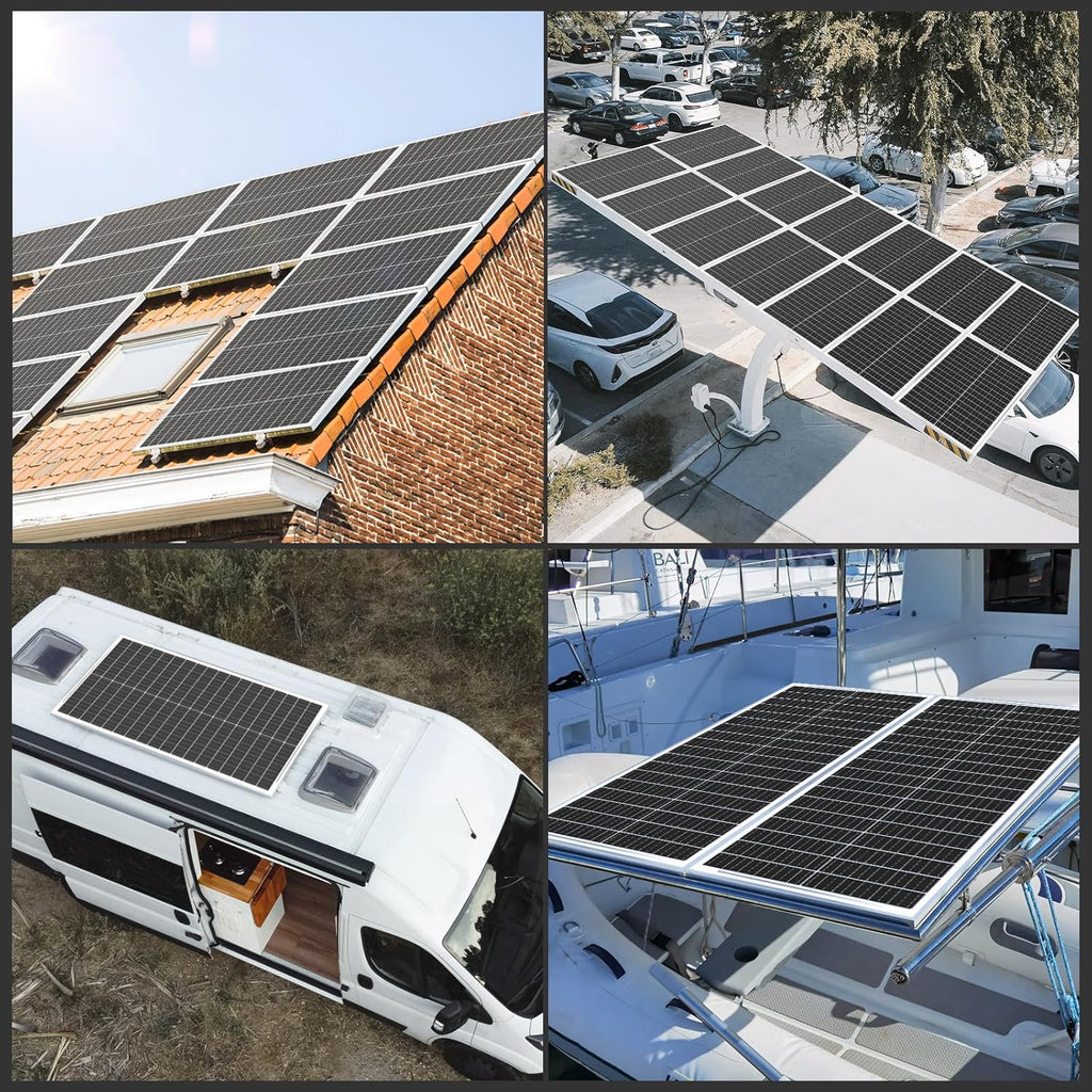 100 Watt 12 BB Monocrystalline Solar Panel 2 Pack F68779