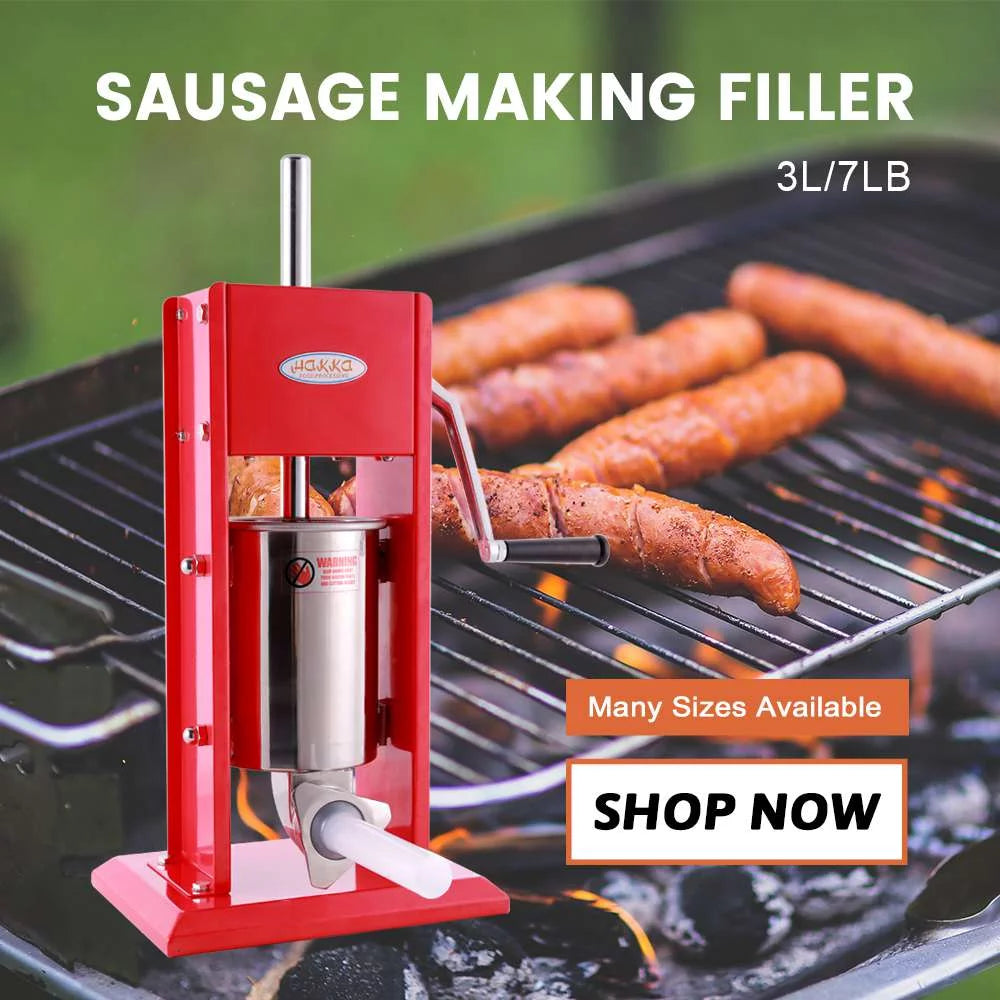 7 Lb/3 L 2 Speed Stainless Steel Vertical Sausage Stuffer E191524