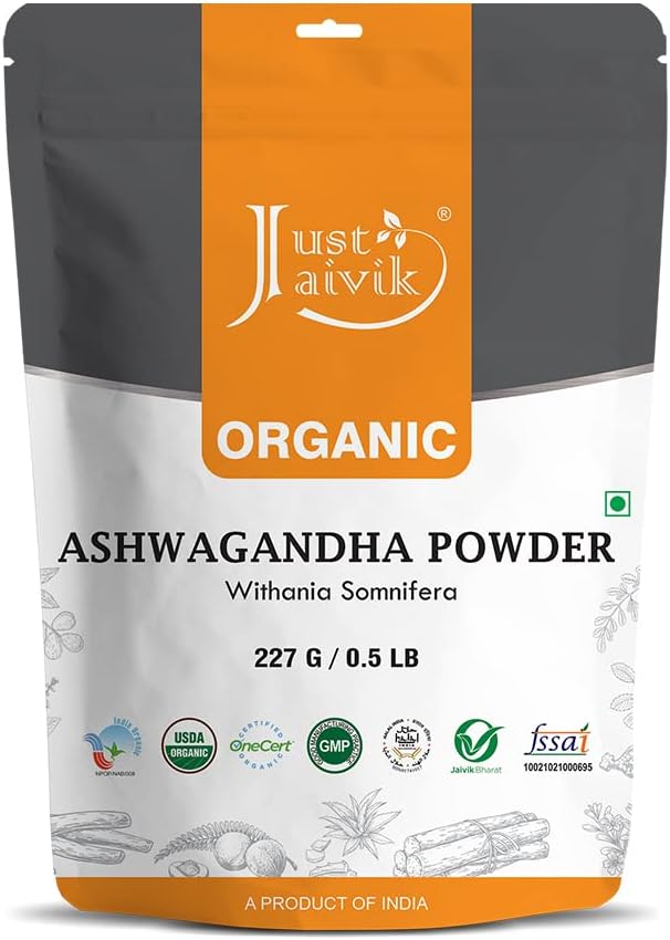 USDA Certified Organic Ashwagandha Powder 227g (0.5 LB) 8 oz G353