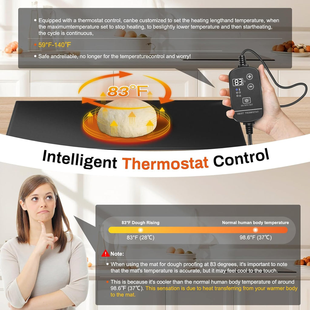 59°F - 140°F Adjustable Dough Proofing Heating Mat M723147