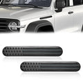 2Pcs Black Metal American Flag Auto Fender Emblem Sticker J2733