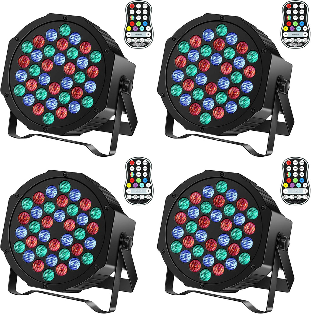 4 Pack Rechargeable Battery Powered RGB LED Uplights A34639