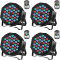 4 Pack Rechargeable Battery Powered RGB LED Uplights A34639