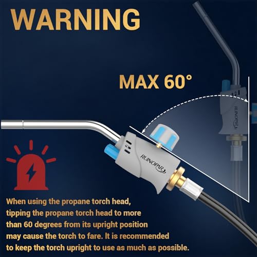 Propane Torch Head with Igniter, Trigger Start, 5FT Hose, Self Ignition, Flame Adjustable Valve M101