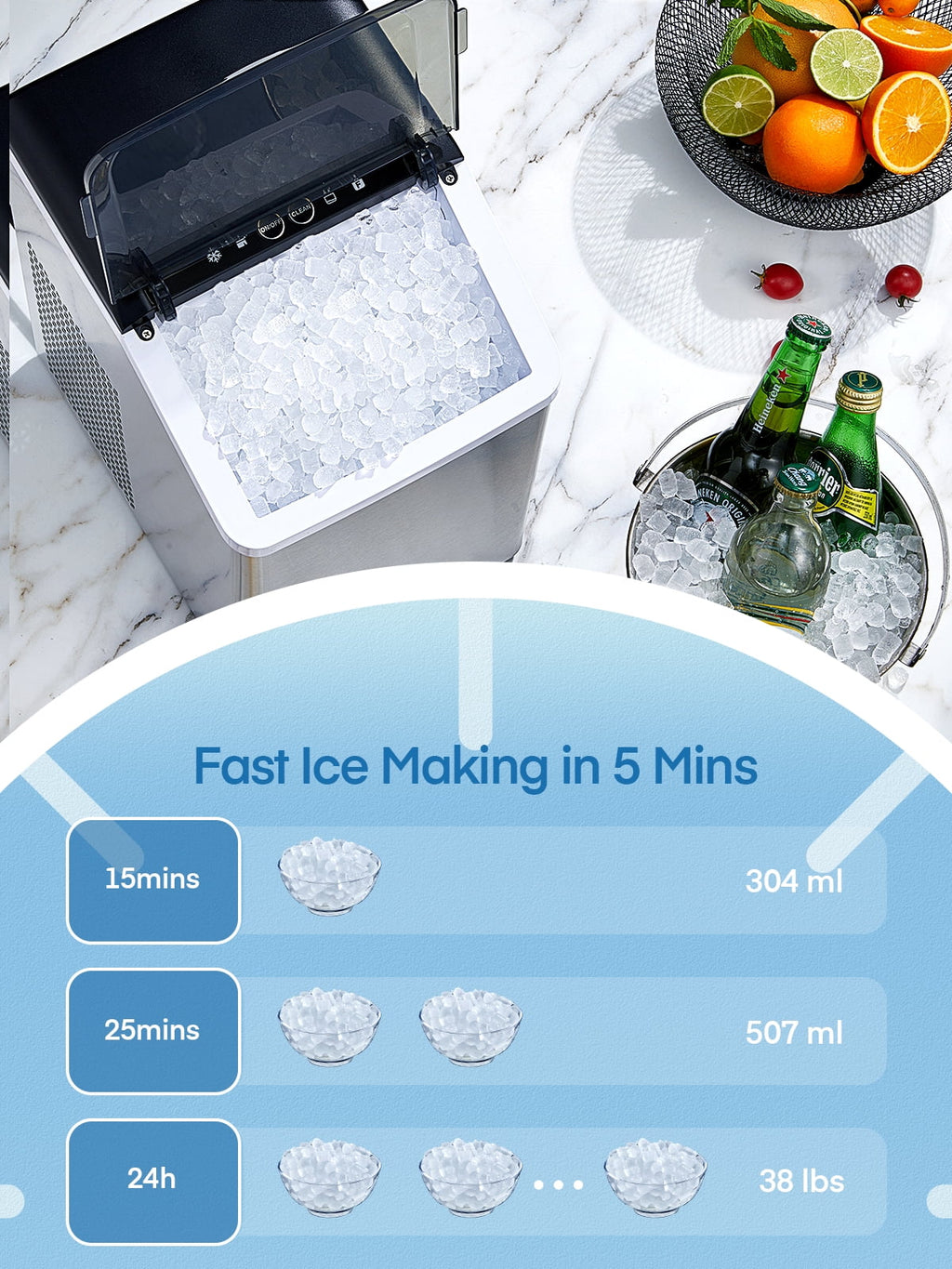 Stainless Steel Countertop Pellet Ice Maker C71598