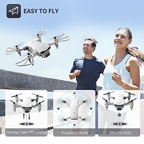 Mini Drone with 1080P HD Camera, Gray, 3 Batteries D466487