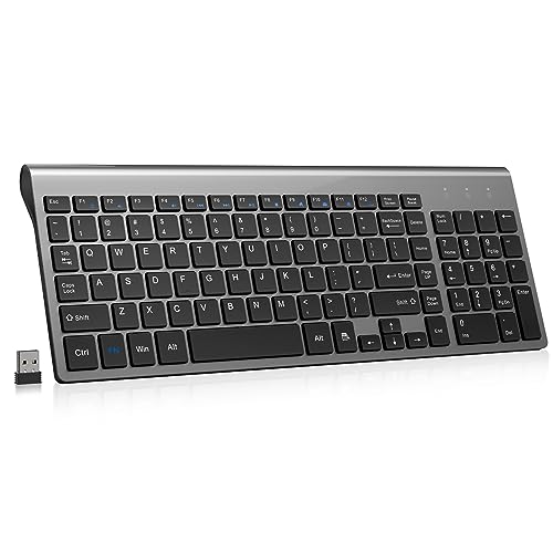 Grey Wireless Compact Full Size Keyboard X733640