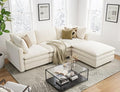 L Shaped Sectional Couch with Ottoman 4 Seats Sofa Y4012