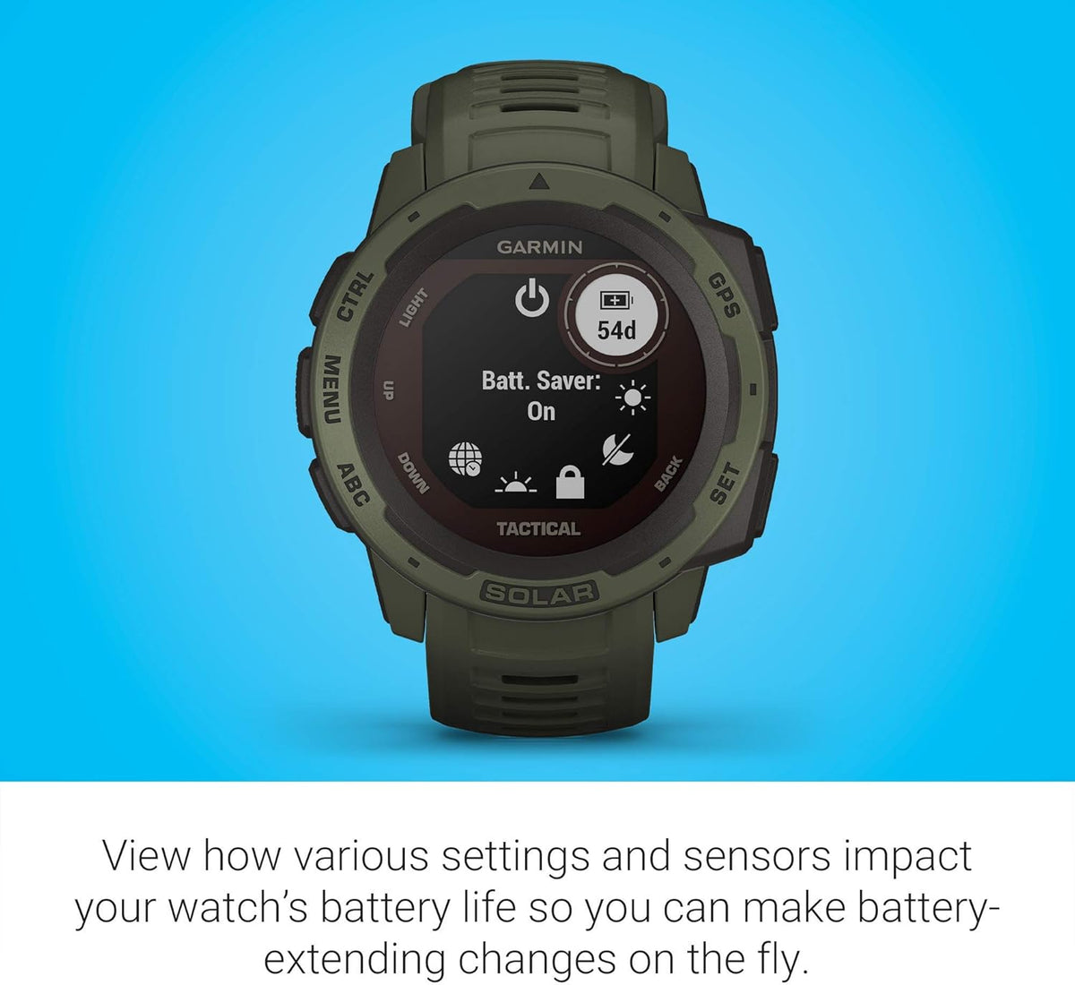 Moss Green Solar-Powered Rugged Outdoor Smartwatch M6902