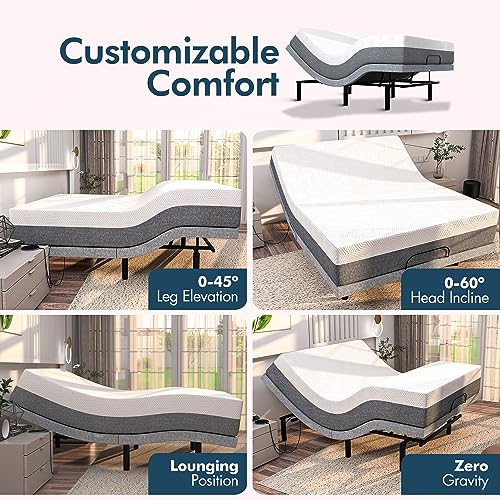 Queen Adjustable Bed Frame with Wireless Remote O745363