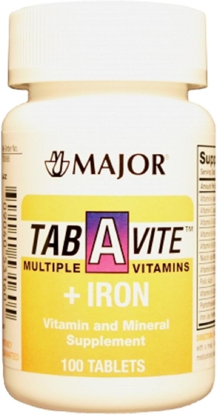 Yellow 100 Tablets Multiple Vitamins with Iron G355517