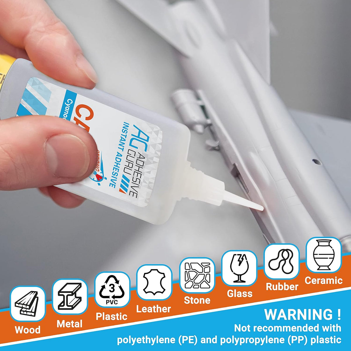 0.9 oz - 3.38 fl oz Cyanoacrylate Glue and Activator U133097