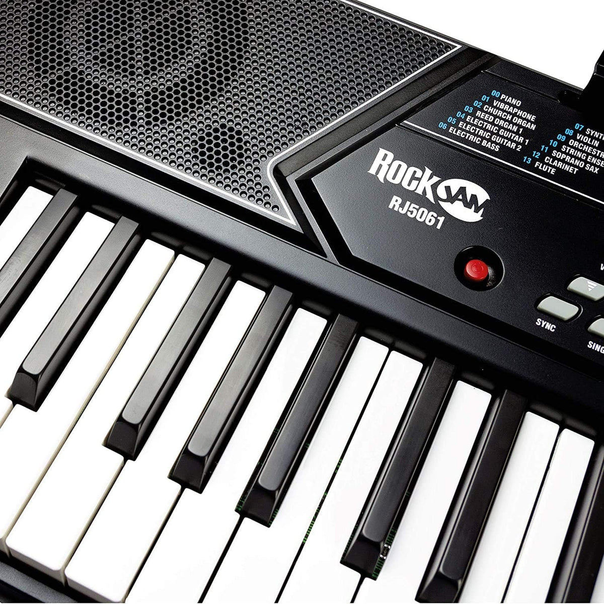 61 Key Keyboard Piano Stand with Pitch Bend Kit, Piano Bench, Headphones, Keynote Stickers X167369