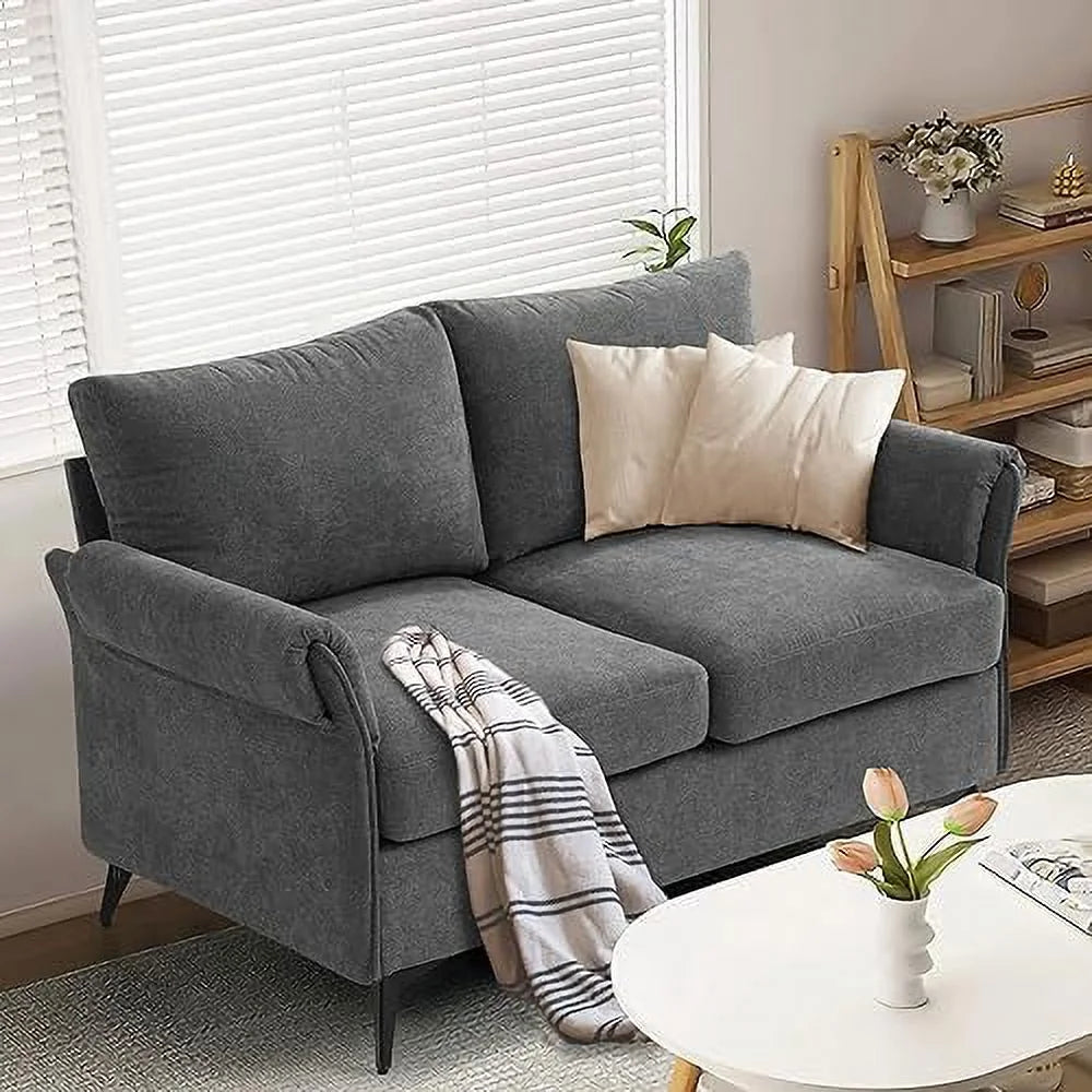 50" Fabric 2-Seater Sofa with Removable Cushion A97575