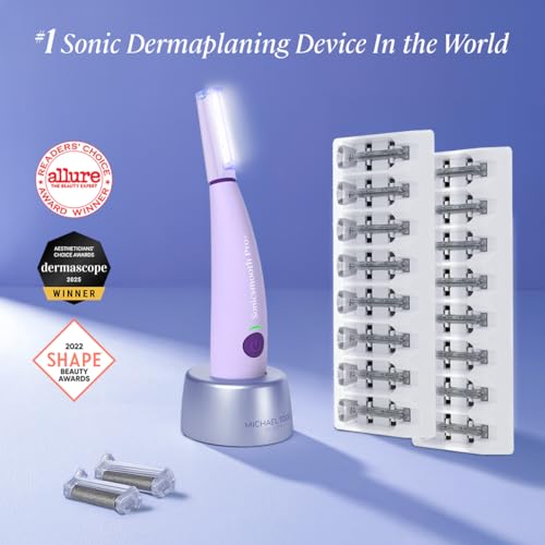 Dermaplane Razor with LED Light, 16 Blades & 2 Exfoliation Tips N2542