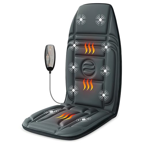 Vibration Back Massager with Heat, 10 Vibration Motors & 2 Heating Levels S91602