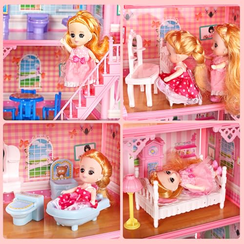Large Dollhouse with Lights Furniture & Accessories R576