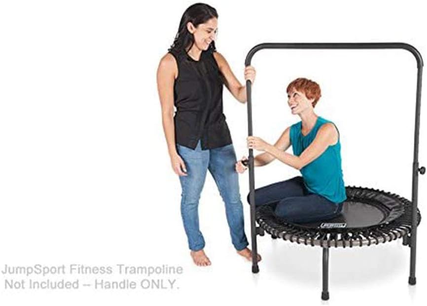 Black 39-Inch Fitness Rebounder Trampoline with Steel Handle Bar Z288