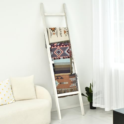 Black 6.4ft Wooden Blanket Ladder X965