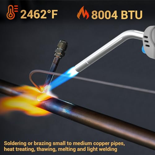 Propane Torch Head with Igniter, Trigger Start, 5FT Hose, Self Ignition, Flame Adjustable Valve M101