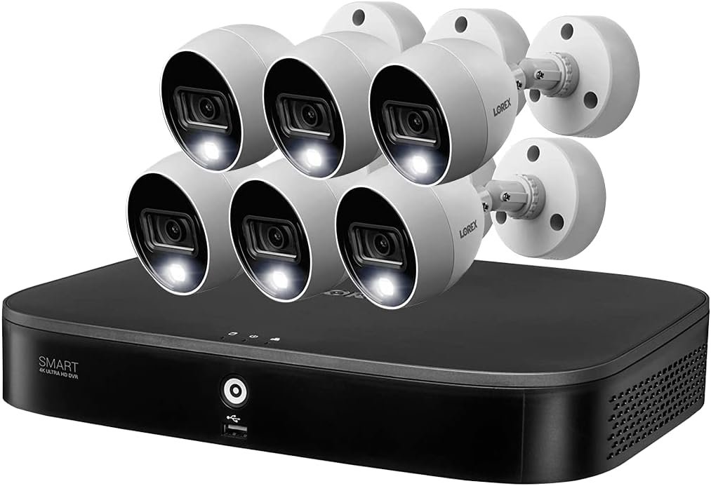4K Ultra HD Security System with Six 4K (8MP) Active Deterrence Cameras G36951