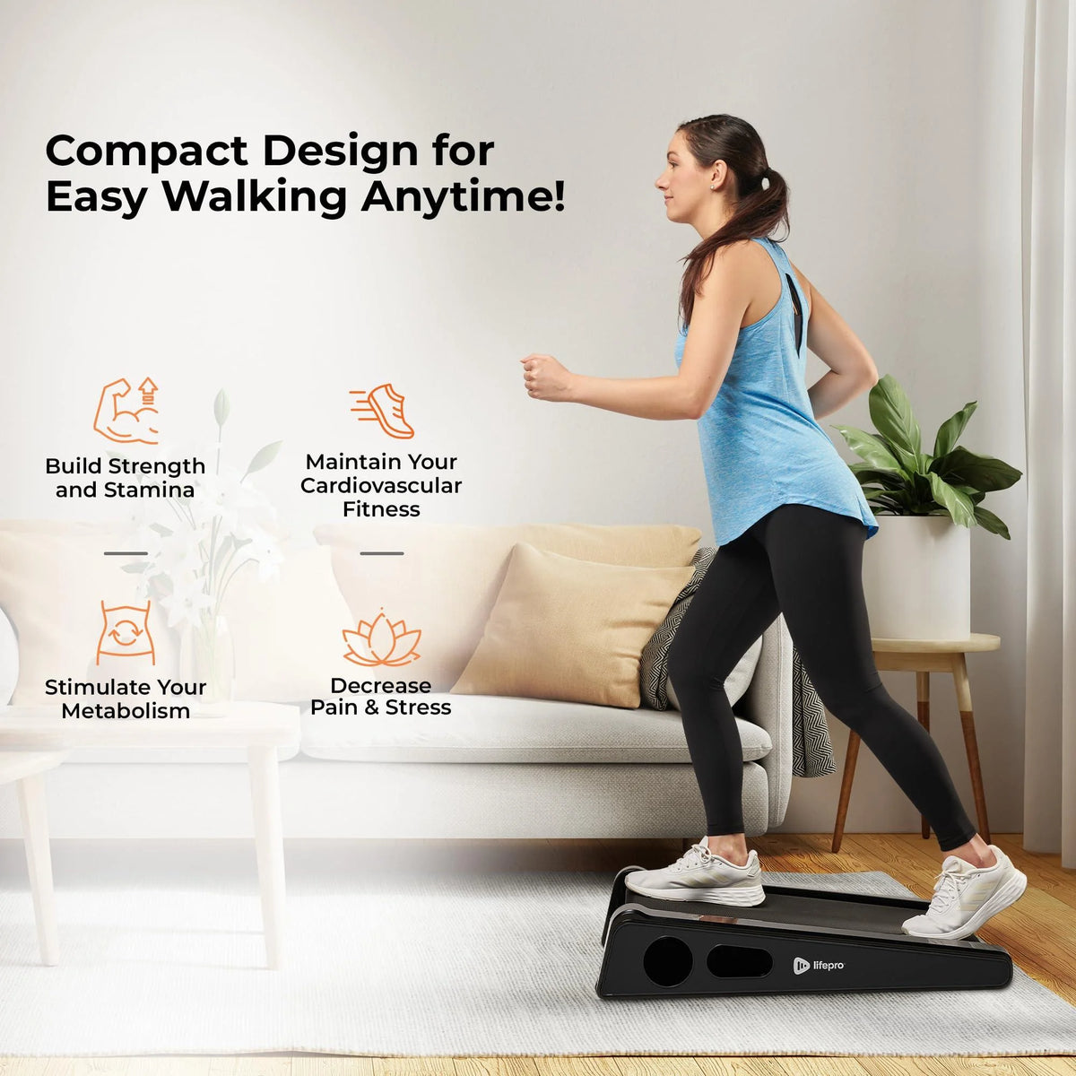 Portable Walking Pad Treadmill Y956