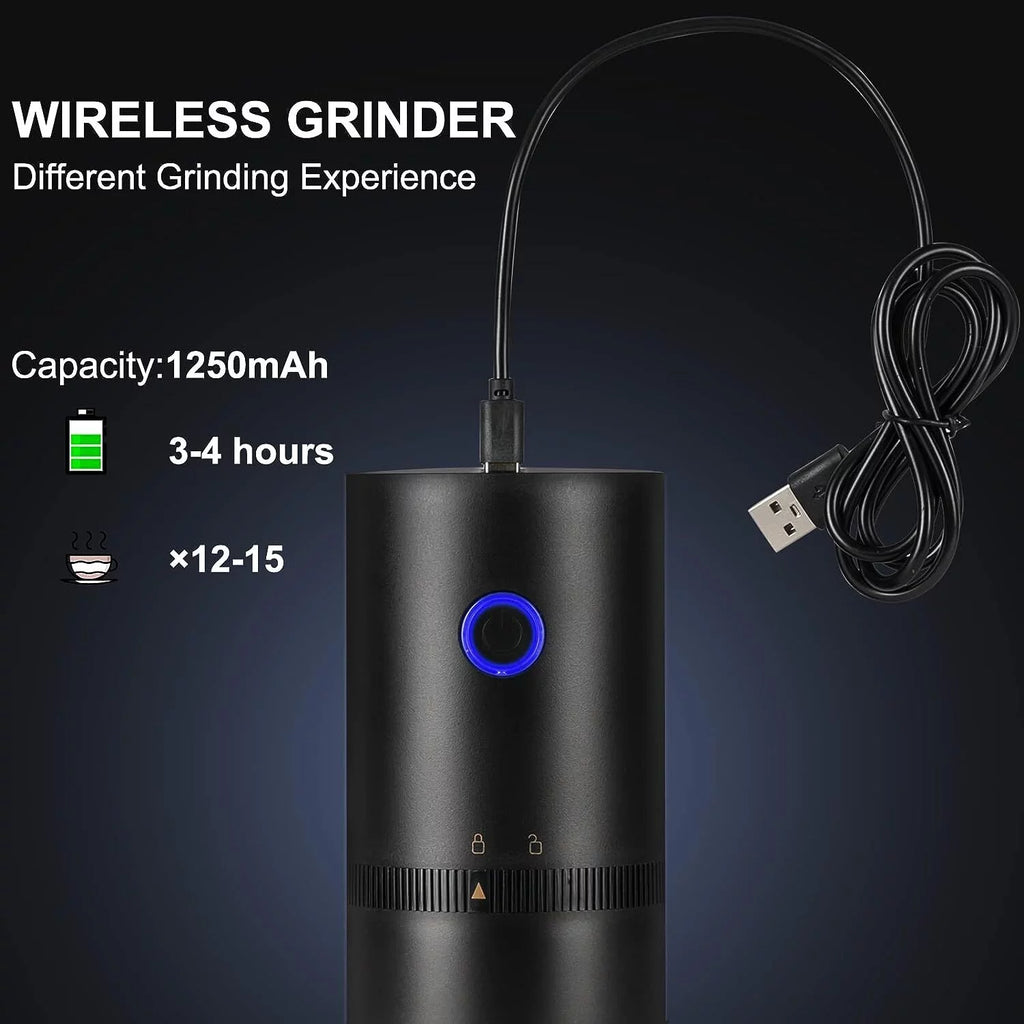 Small Cordless Electric Burr Coffee Grinder Q699