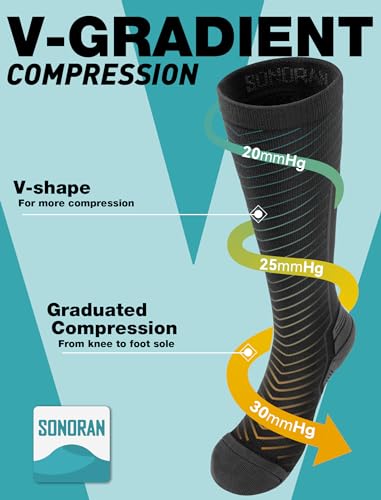 20-30 mmHg Graduated Compression Knee High Socks Q544401