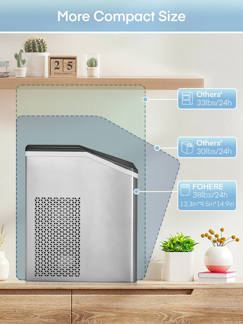 Stainless Steel Countertop Pellet Ice Maker C71598