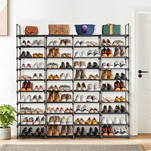 10 Tiers Metal Shoe Rack, Black N945707