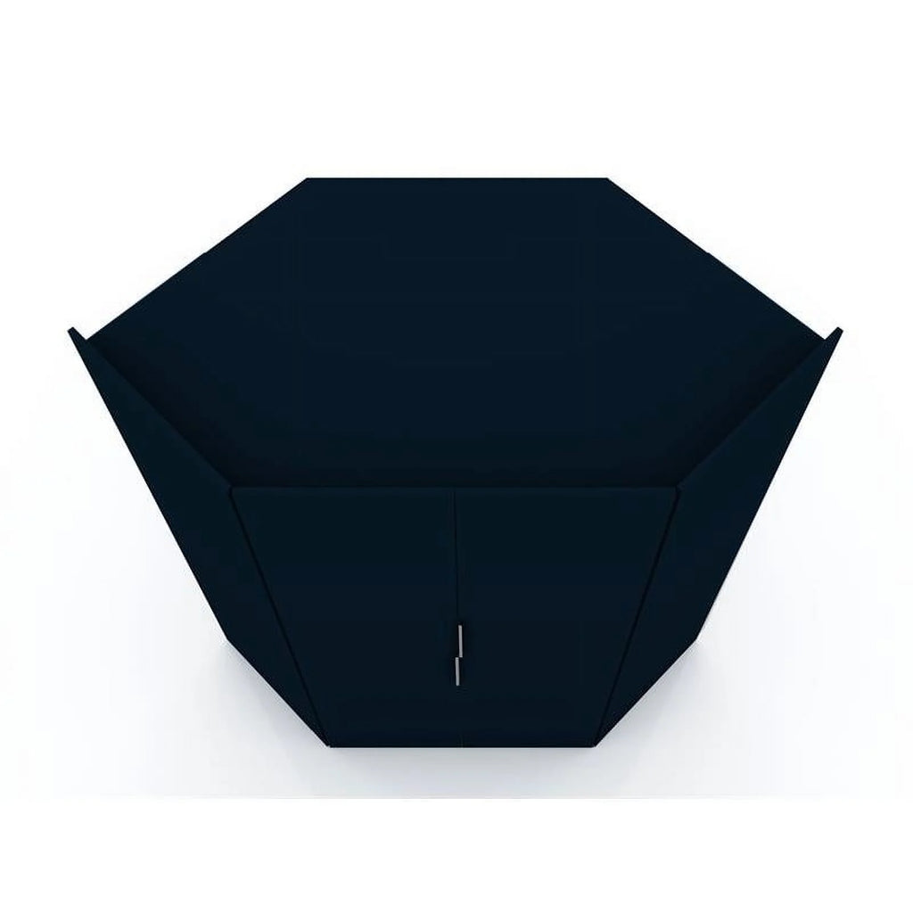 Midnight Blue Wood Corner Wardrobe Closet L7894