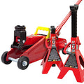2 Ton Hydraulic Trolley Floor Jack with 2 Jack Stands H84495