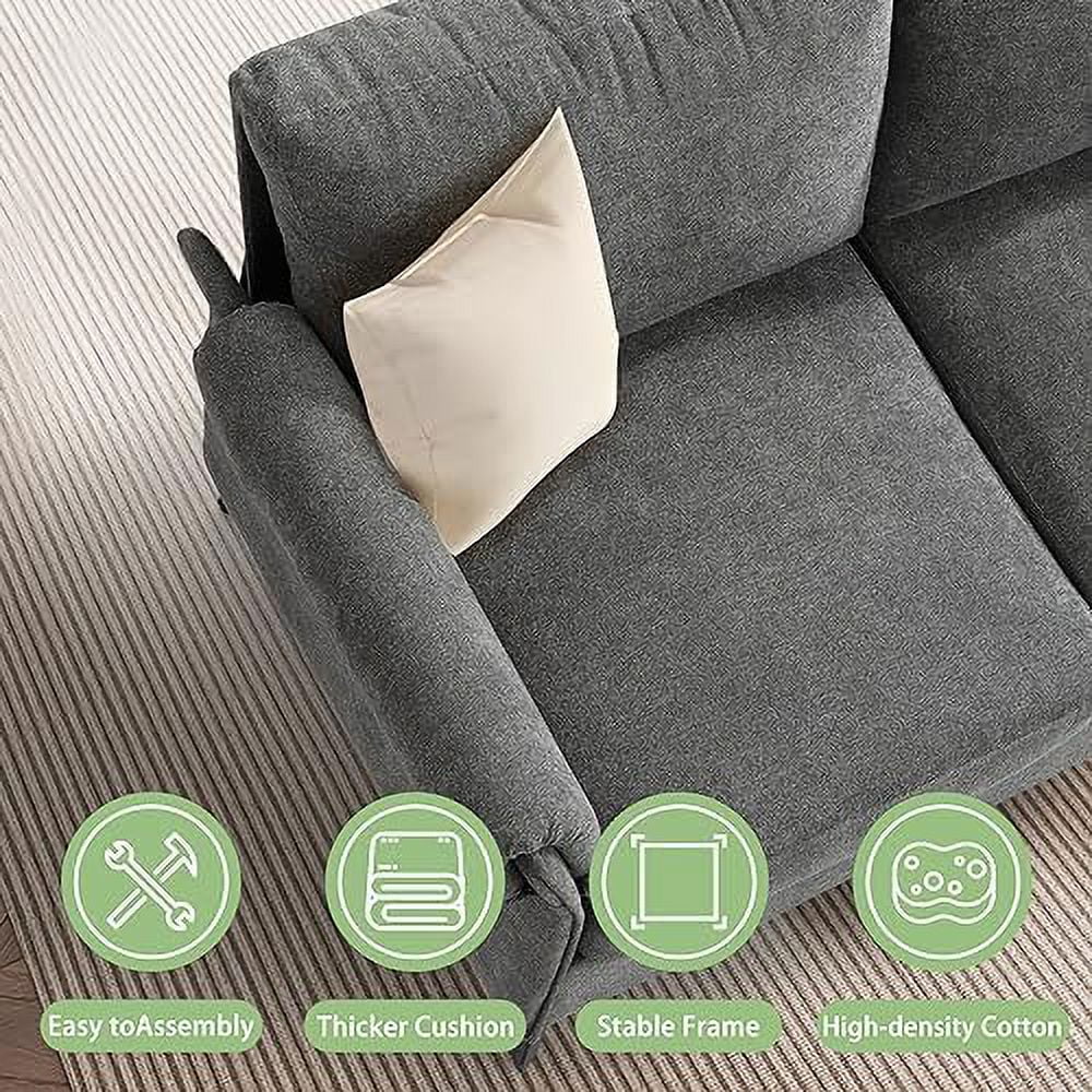 50" Fabric 2-Seater Sofa with Removable Cushion A97575