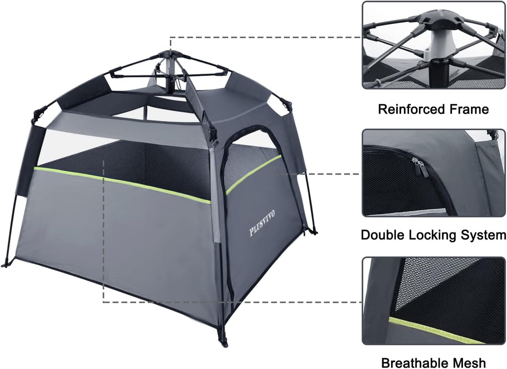 40" X 40" X 28" Foldable Mesh Dog Tent with Shoulder Bag X8543
