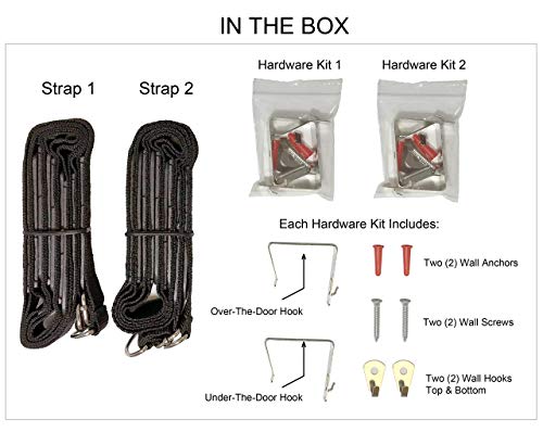 Black Over-The-Door Hat Rack Holds 18 Caps M421