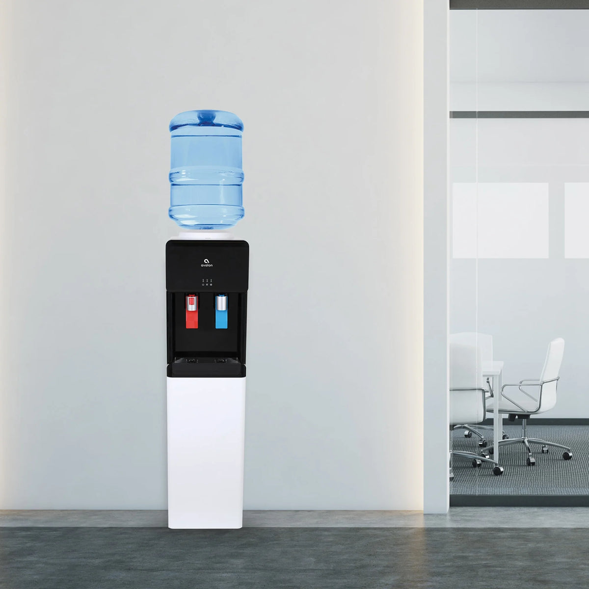 Black Top Loading Water Dispenser with Hot & Cold Water V90790