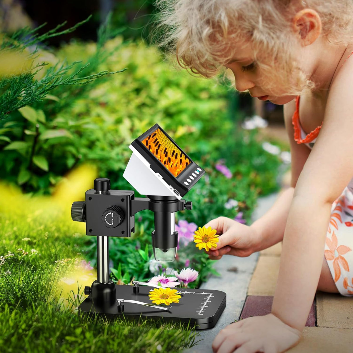 4.3'' IPS 1000X Magnification Digital Microscope with 8 Adjustable LEDs I85284