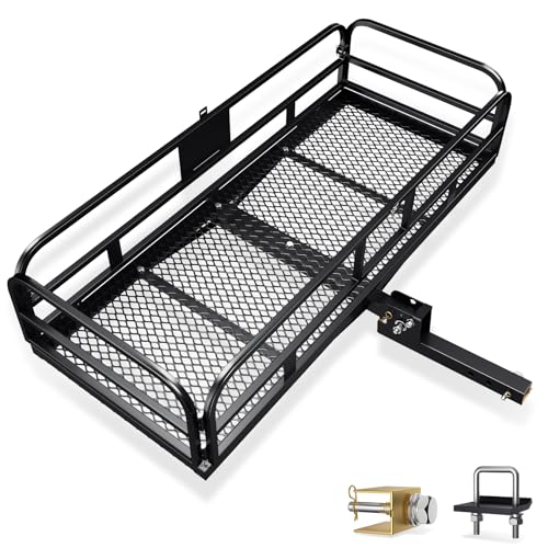 Folding 500 LBS Cargo Carrier Basket 60" x 24" x 14" for 2" Receiver M27409