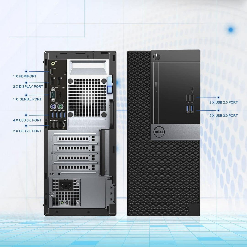 PC Tower Desktop Computer, i5 6500 3.20GHz, 16GB DDR4 Ram, 512GB M.2 NVMe SSD, 1TB HDD, Windows 10 Pro N948