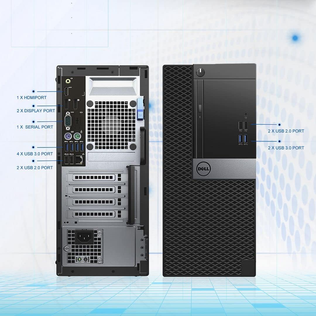 PC Tower Desktop Computer, i5 6500 3.20GHz, 16GB DDR4 Ram, 512GB M.2 NVMe SSD, 1TB HDD, Windows 10 Pro N948