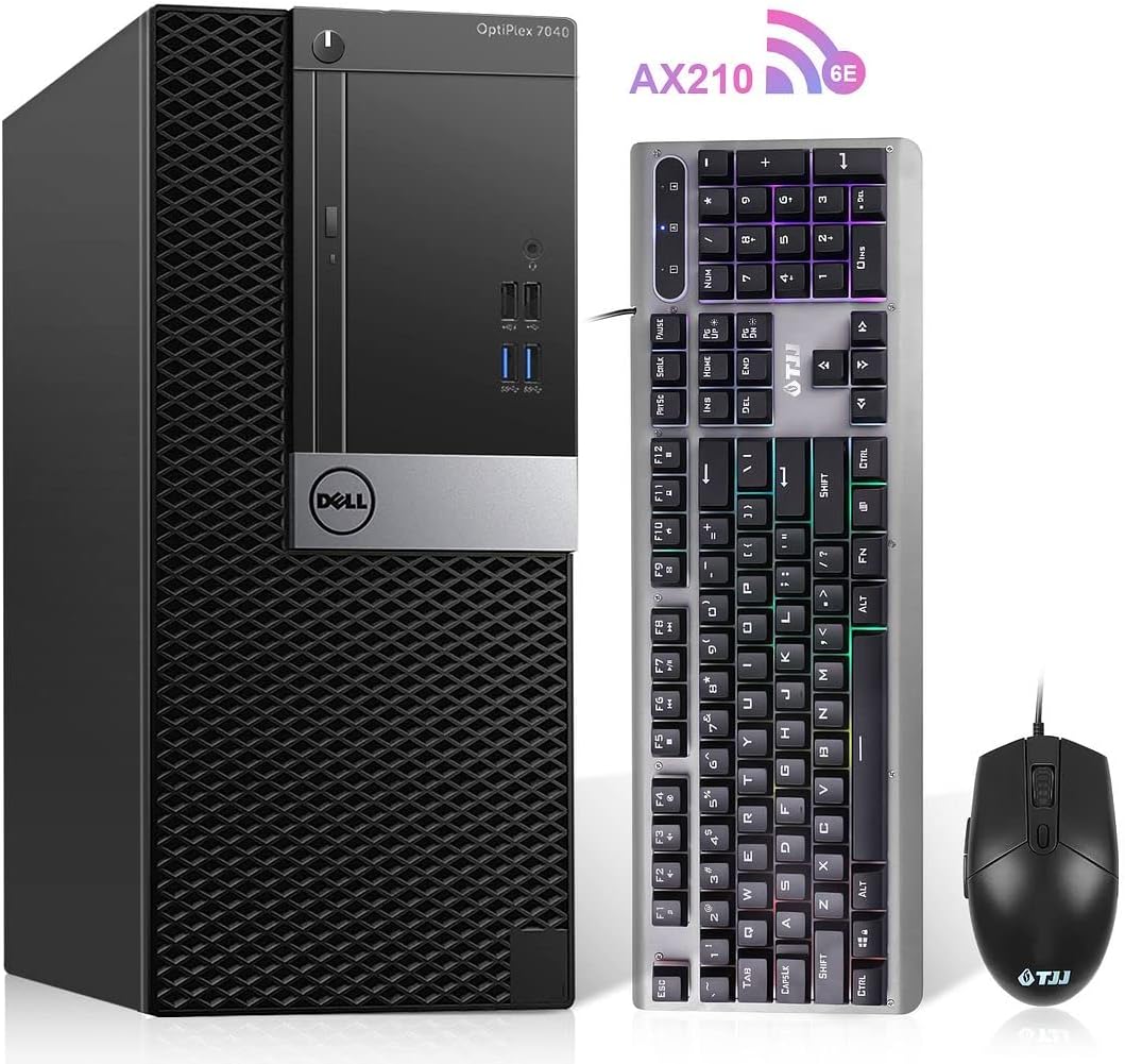 PC Tower Desktop Computer, i5 6500 3.20GHz, 16GB DDR4 Ram, 512GB M.2 NVMe SSD, 1TB HDD, Windows 10 Pro N948