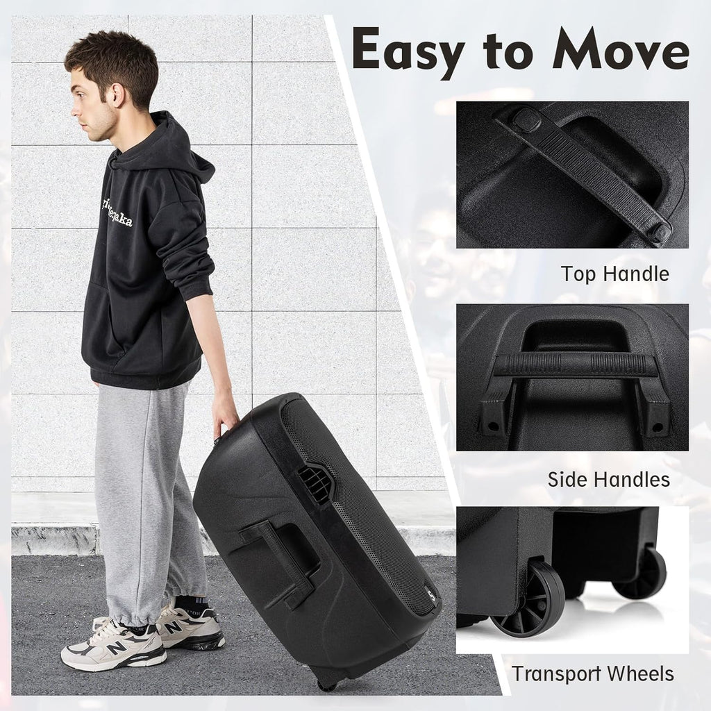 3000W 2-Way Active + Passive PA Speaker System with Bluetooth N55214