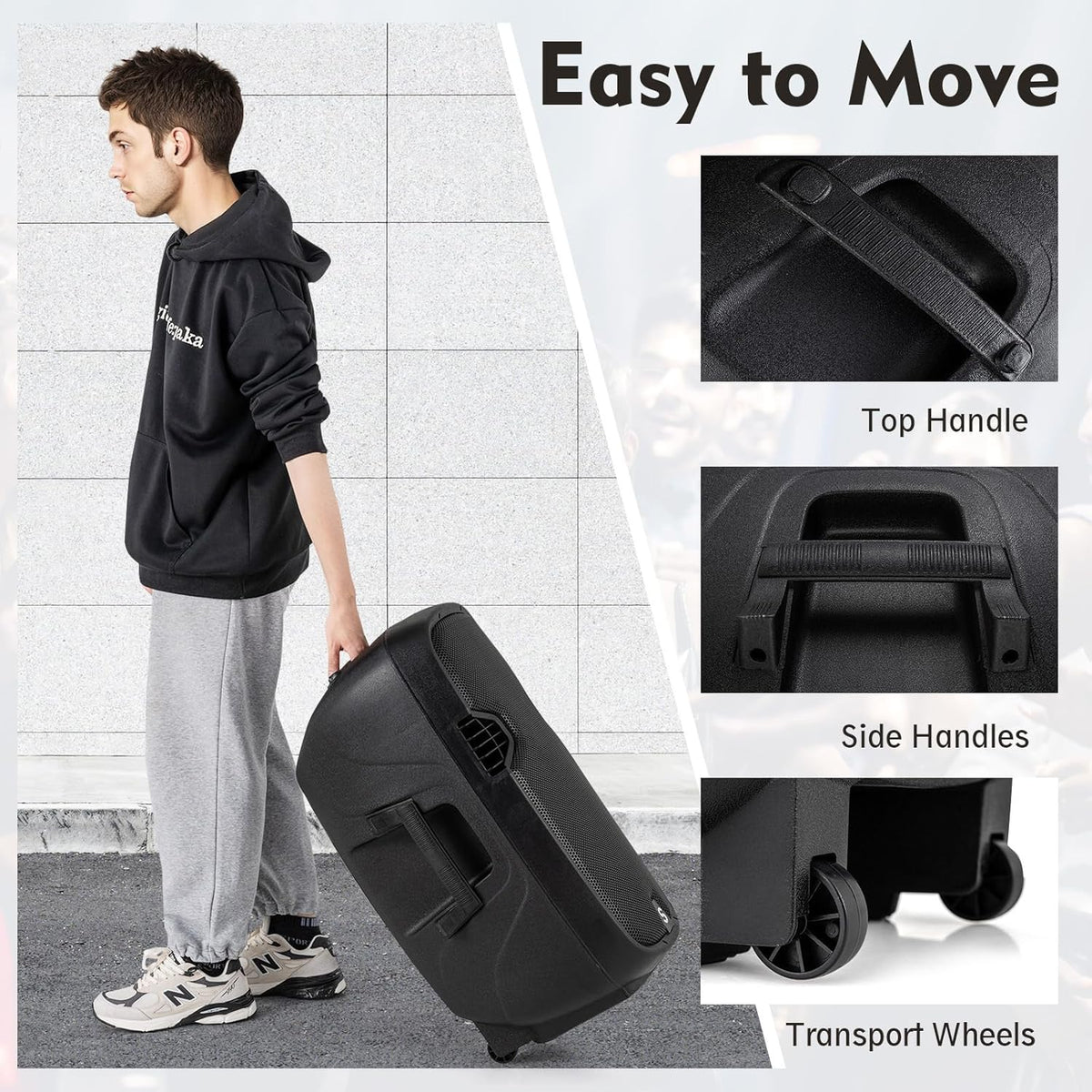 3000W 2-Way Active + Passive PA Speaker System with Bluetooth N55214