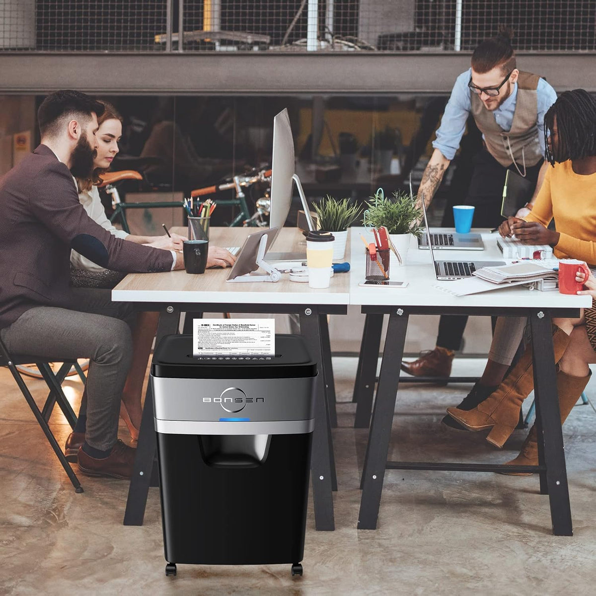 18-Sheet Cross-Cut Paper Shredder with 6.6 Gallons Pullout Basket M3757