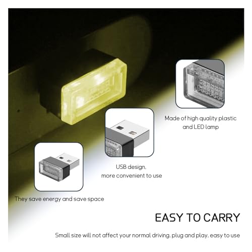4 PCS USB LED Car Interior Atmosphere Lamp B1472