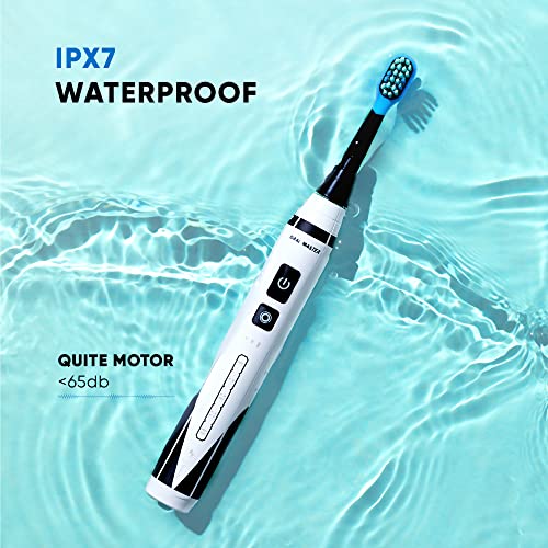 Sonic Rechargeable Electric Toothbrush with 5 Modes, 3 Brush Heads U85712